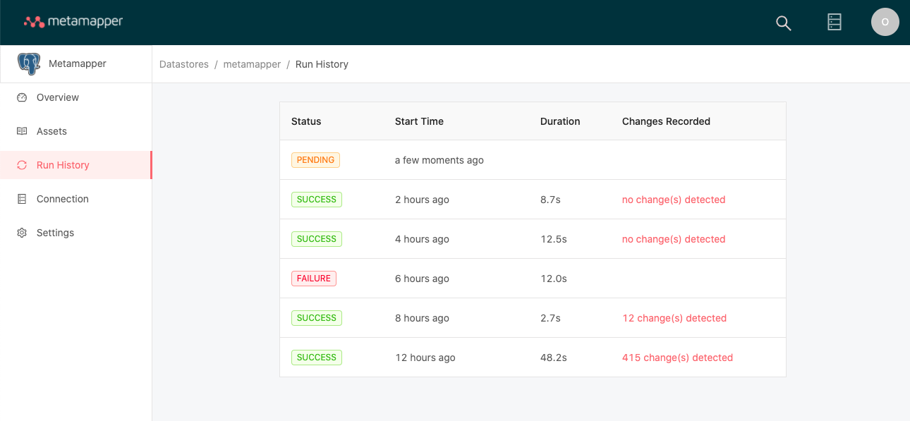 datastore-run-history